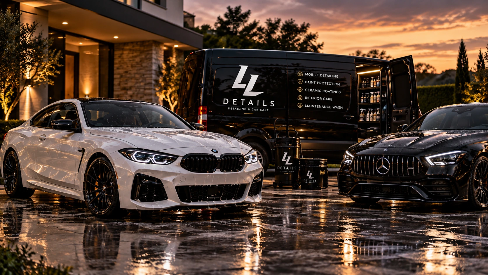 Illustrative mobile detailing scene; browse the gallery for real customer work